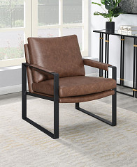                                                  							Accent Chair, Brown, 27.5 X 30.50 X...
                                                						 